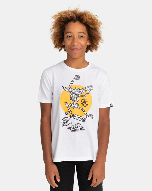 1 Flippin - Short Sleeve T-Shirt for Boys 8-16 White C2SSG6ELP2 Element