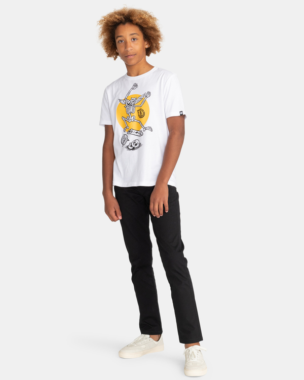 4 Flippin - Short Sleeve T-Shirt for Boys 8-16 White C2SSG6ELP2 Element