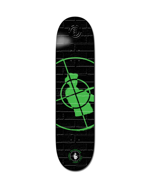 0 Public Enemy x Element Stencil 8.25" - Skateboard Deck Multi C4DCA1ELP2 Element