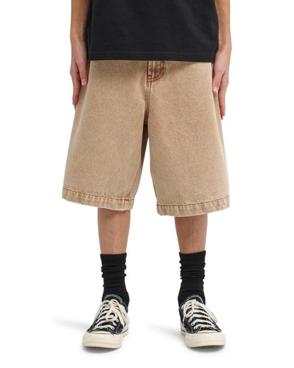 2 Big 5 - Denim Shorts for Boys 8-16 Beige ELBDS03006 Element