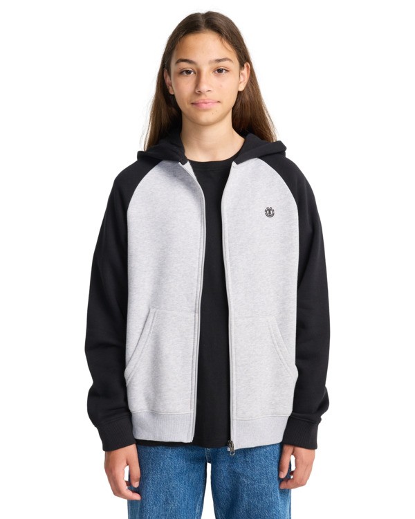 6 Icon Embroidery 2Tone Y - Hoodie voor Jongens 8-16 Gray ELBFT00145 Element