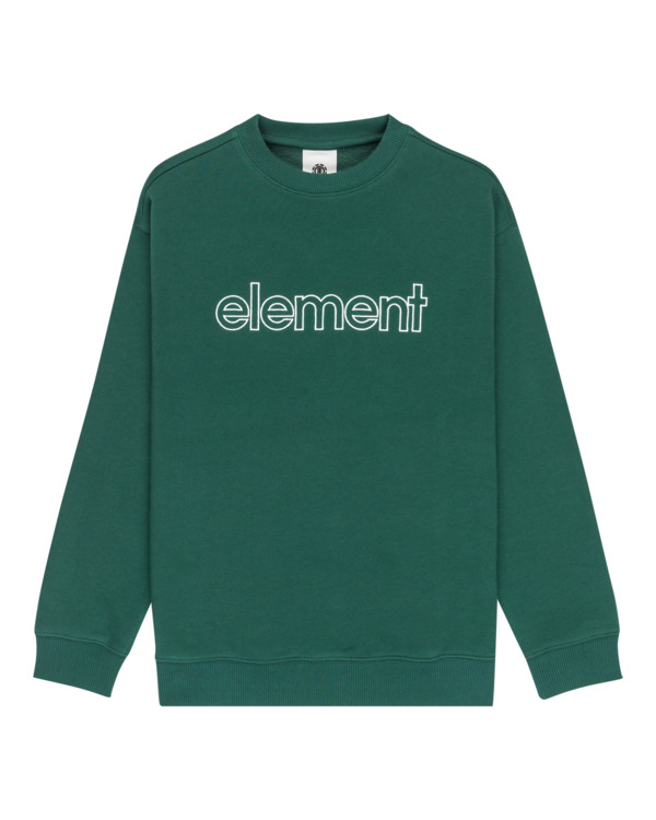 0 Central Lowcase Cr Y - Sweater voor Jongens 8-16 Green ELBFT00146 Element