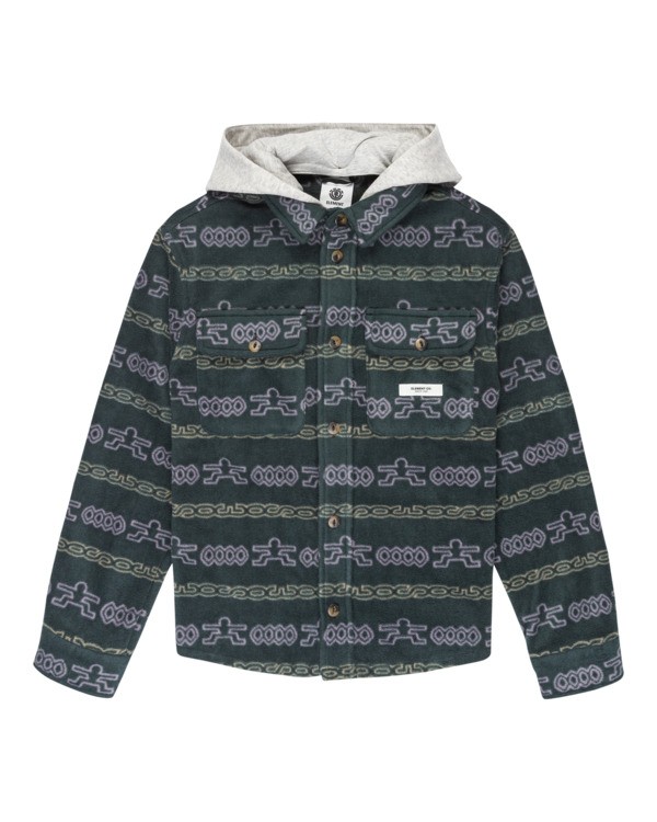 0 Polar Hooded Overshirt Y - Overshirt for Boys 8-16 Blue ELBJK00137 Element