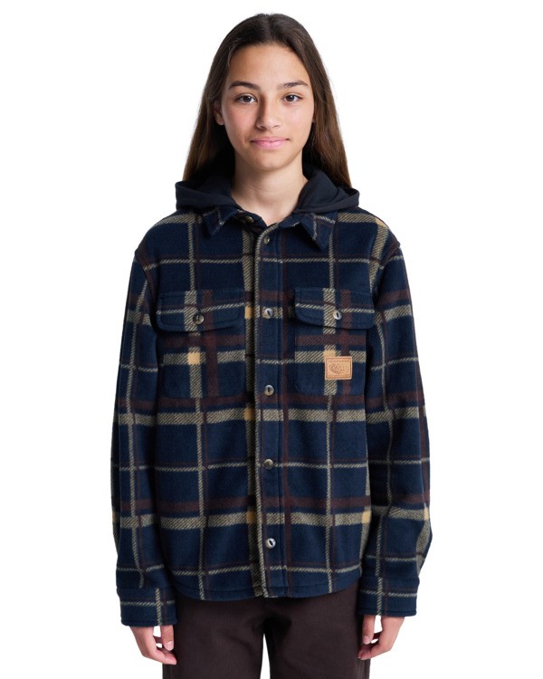 3 Polar Hooded Overshirt Y - Overshirt for Boys 8-16 Brown ELBJK00137 Element