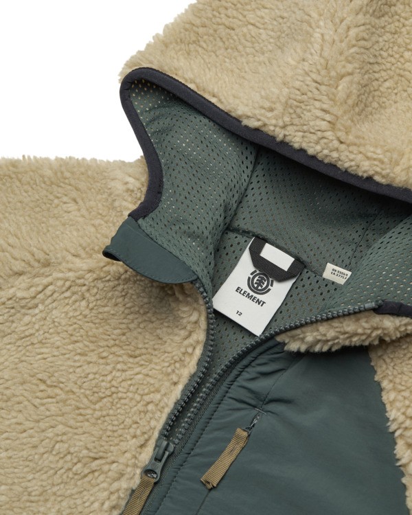 2 Wolfe Sherpa Y - Sherpa Jacket for Boys 8-16 Beige ELBJK00138 Element