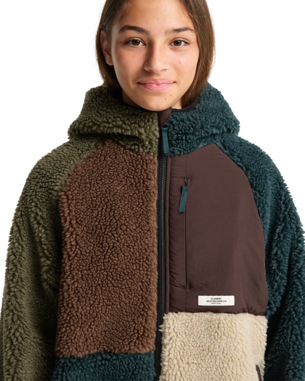 5 Wolfe Sherpa Y - Sherpa Jacket for Boys 8-16 Black ELBJK00138 Element