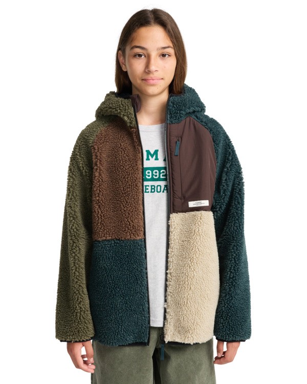 6 Wolfe Sherpa Y - Sherpa Jacket for Boys 8-16 Black ELBJK00138 Element