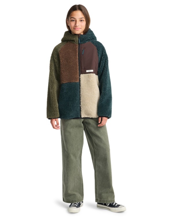 7 Wolfe Sherpa Y - Sherpa Jacket for Boys 8-16 Black ELBJK00138 Element