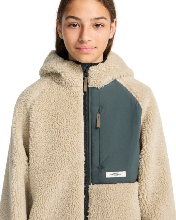 5 Wolfe Sherpa Y - Sherpa Jacket for Boys 8-16 Beige ELBJK00138 Element