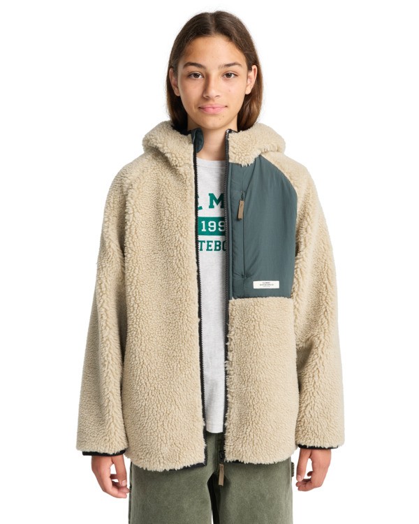 6 Wolfe Sherpa Y - Sherpa Jacket for Boys 8-16 Beige ELBJK00138 Element