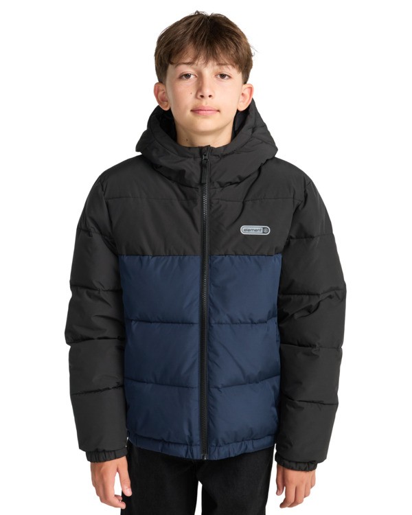 3 Classic Hooded Puffer Y - Steppjacke mit Kapuze für Jungen 8-16 Blau ELBJK00139 Element