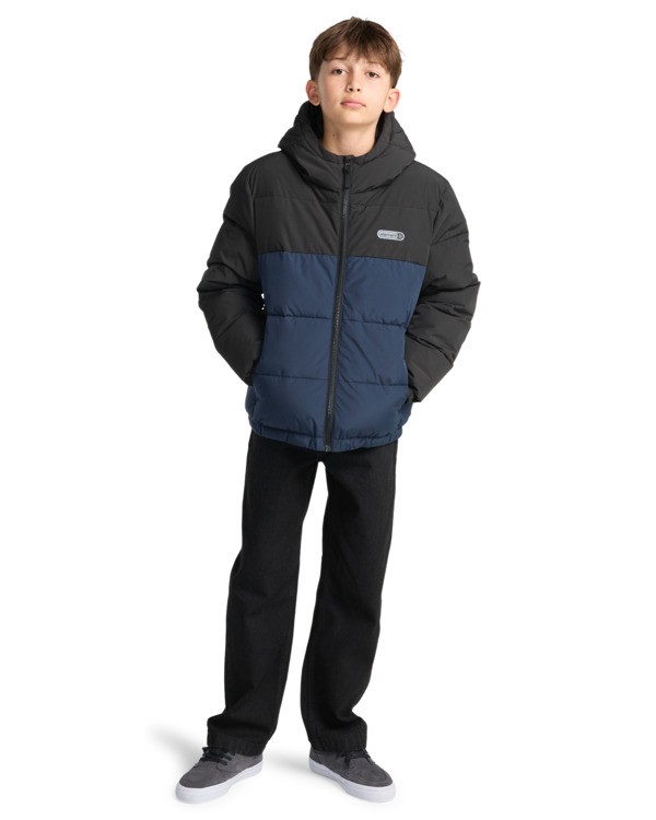 7 Classic Hooded Puffer Y - Steppjacke mit Kapuze für Jungen 8-16 Blau ELBJK00139 Element