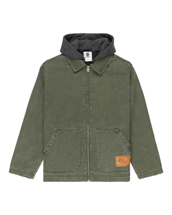 0 ChoreY - Canvas Jacket for Boys 8-16 Brown ELBJK00141 Element