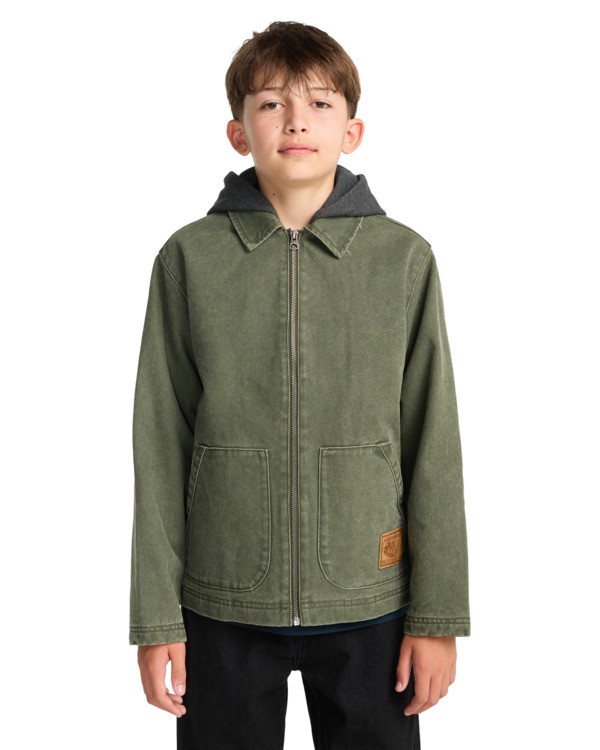 3 ChoreY - Canvas Jacket for Boys 8-16 Brown ELBJK00141 Element