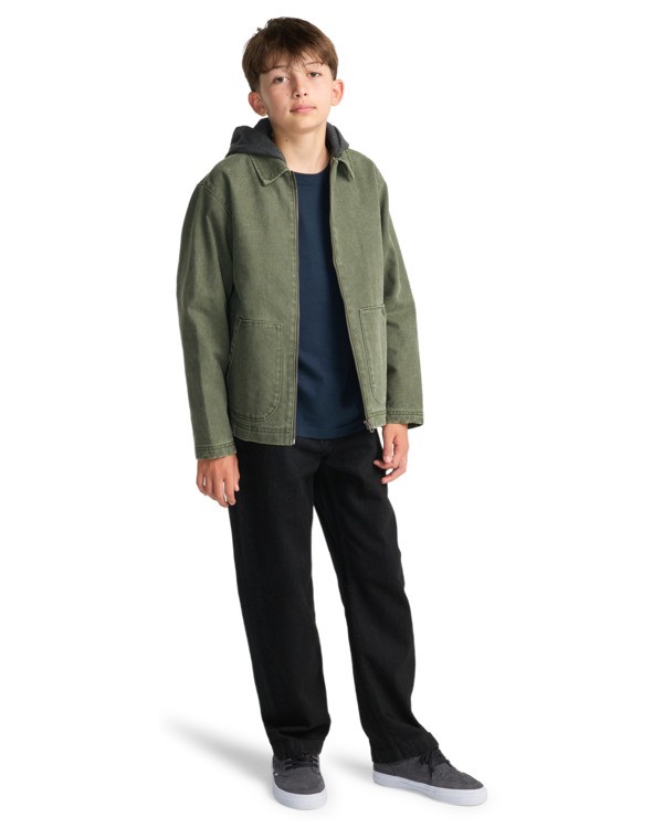 7 ChoreY - Canvas Jacket for Boys 8-16 Brown ELBJK00141 Element