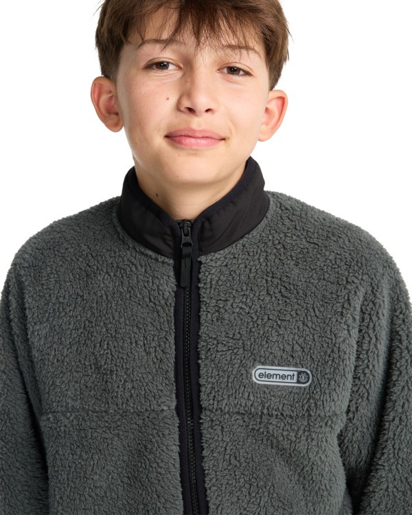 5 Classic Sherpa Y - Fleece Jacket for Boys 8-16 Black ELBJK00143 Element