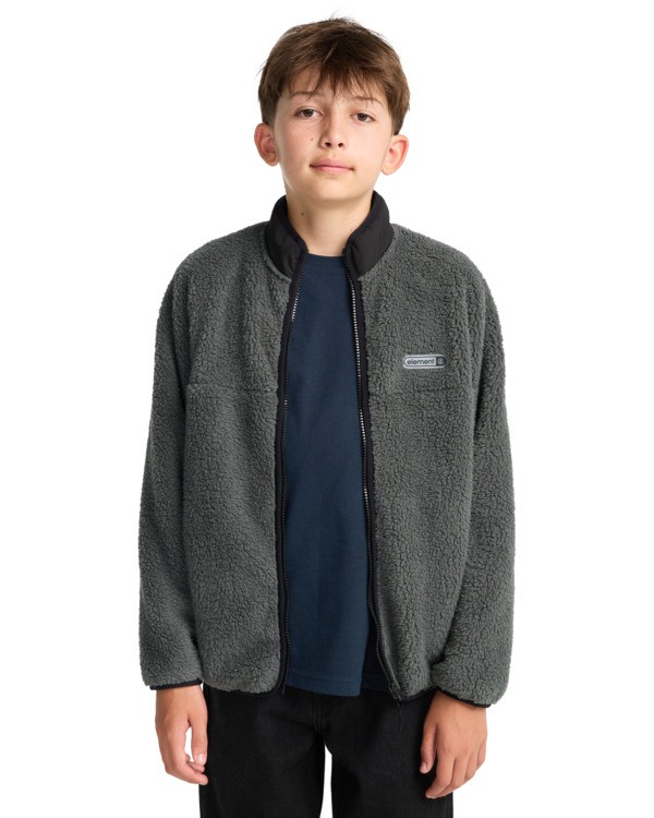 6 Classic Sherpa Y - Fleece Jacket for Boys 8-16 Black ELBJK00143 Element