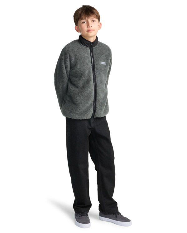 7 Classic Sherpa Y - Fleece Jacket for Boys 8-16 Black ELBJK00143 Element