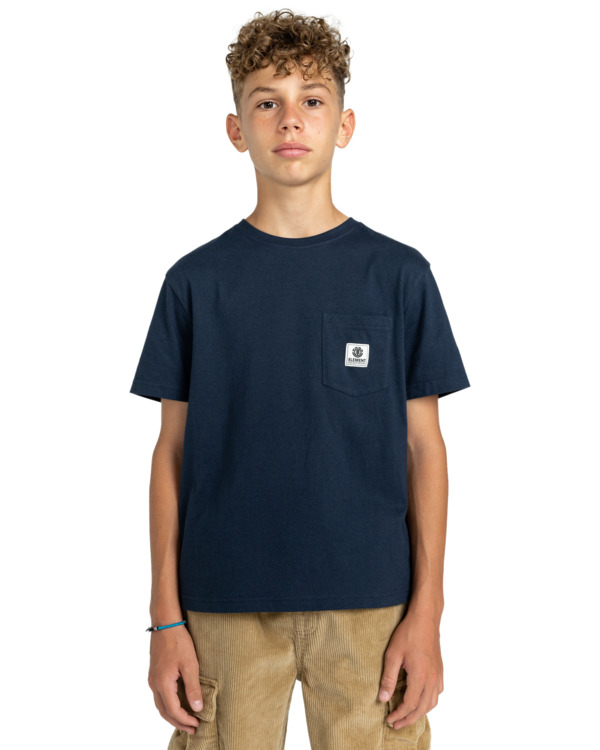 2 Basic - T-shirt avec poche pour Garçon 8-16 ans Bleu ELBKT00112 Element