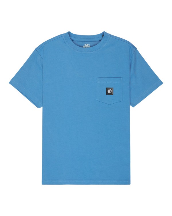 0 Icon Label Pocket Y - Short Sleeve T-Shirt for Boys 8-16 Blue ELBKT00117 Element