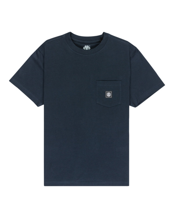 0 Icon Label Pocket Y - T-Shirt à manches courtes pour Garçon 8-16 ans Bleu ELBKT00117 Element