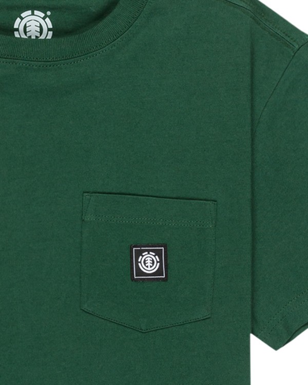 2 Icon Label Pocket Y - T-Shirt à manches courtes pour Garçon 8-16 ans Vert ELBKT00117 Element