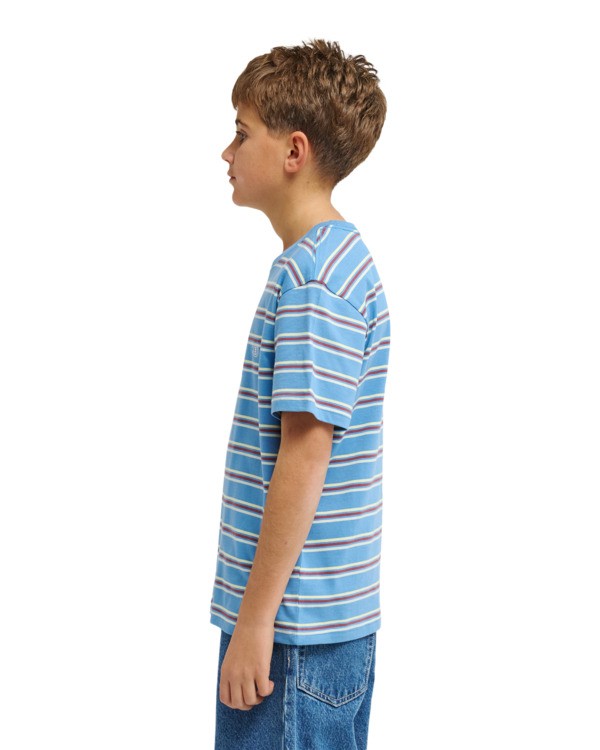 3 Icon Embroidery - Short Sleeve T-Shirt for Boys 8-16 Blue ELBKT00119 Element