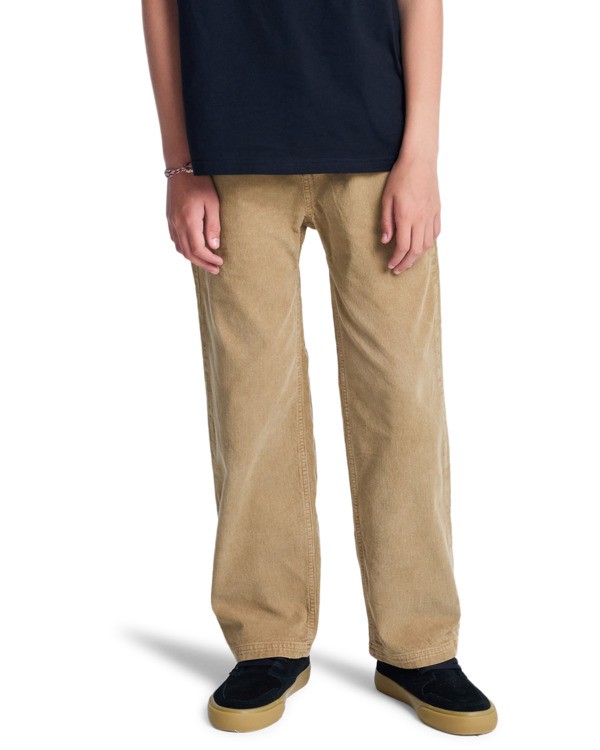 3 Relax Comfort Corduroy Y - Pantaloni da Ragazzo 8-16 Brown ELBNP00126 Element
