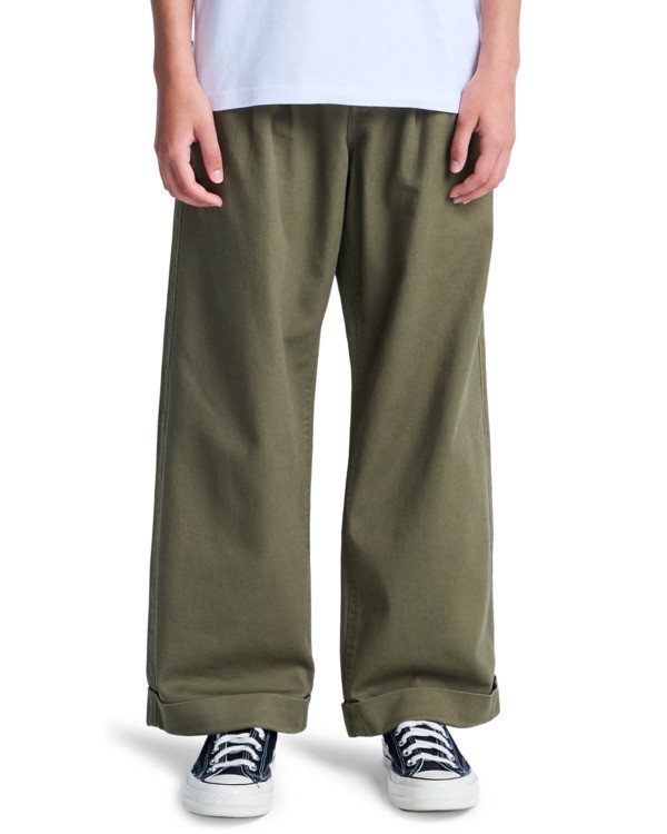 3 Big Pleated Y - Chino-Hose für Jungen 8-16 Grün ELBNP00129 Element