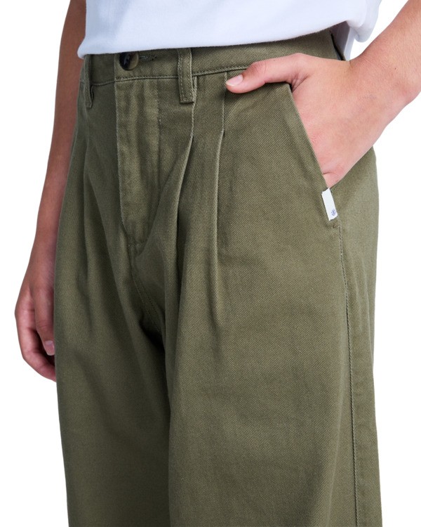 6 Big Pleated Y - Chino-Hose für Jungen 8-16 Grün ELBNP00129 Element