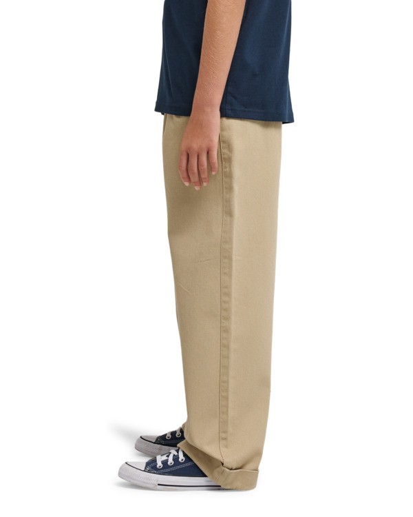 7 Big Pleated Y - Chino Trousers for Boys 8-16 Beige ELBNP00129 Element