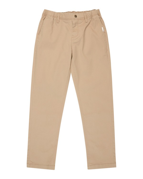 0 Regular Comfort - Pantalon chino pour Garçon 8-16 ans Beige ELBNP00133 Element