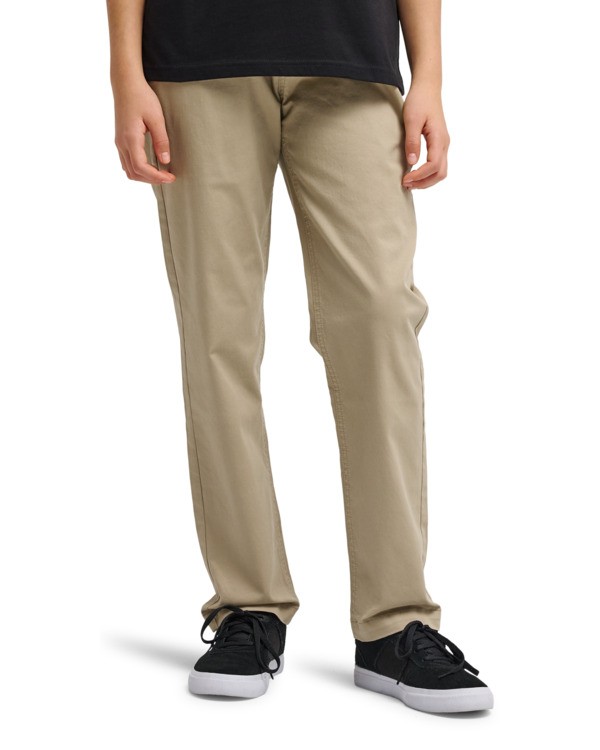 2 Regular Comfort - Pantalon chino pour Garçon 8-16 ans Beige ELBNP00133 Element