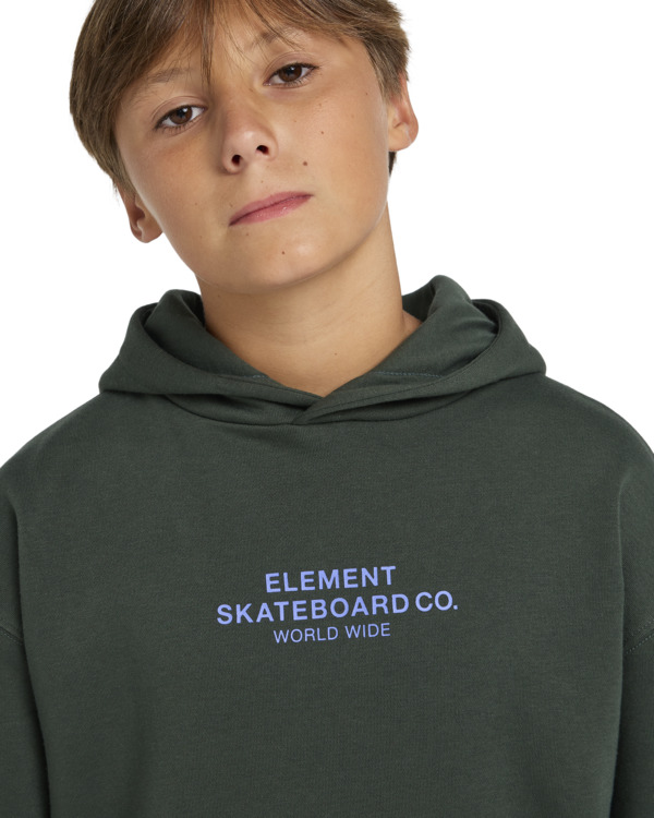 4 Skateboard - Pullover con cappuccio da Ragazzo 8-16 Black ELBSF00163 Element