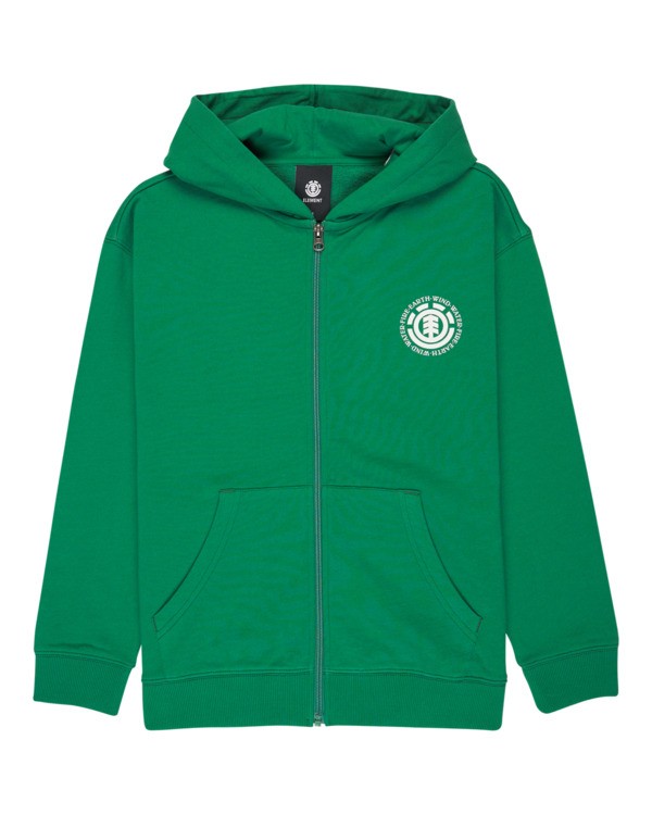 0 Seal BP - Felpa con cerniera integrale e cappuccio da Ragazzo 8-16 Green ELBSF00184 Element