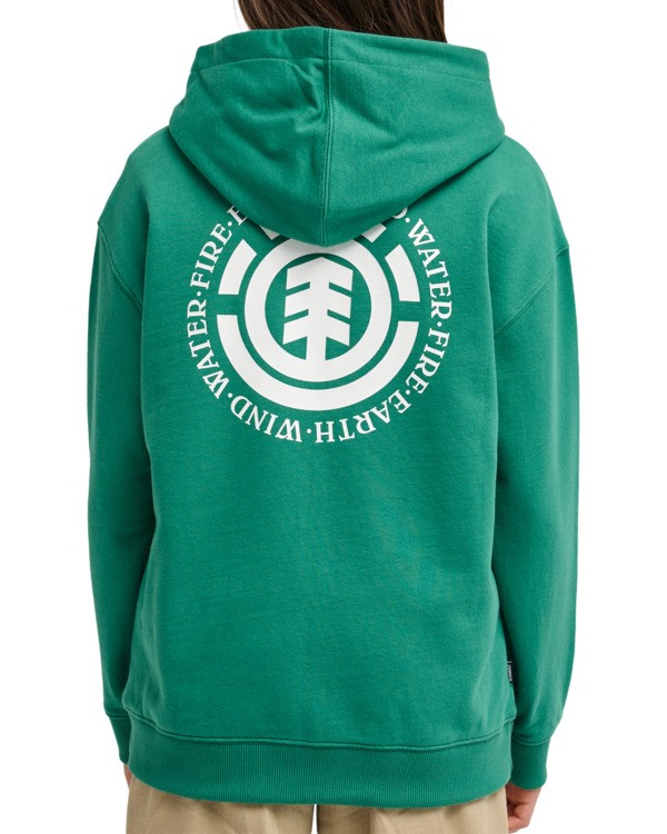 5 Seal BP - Felpa con cerniera integrale e cappuccio da Ragazzo 8-16 Green ELBSF00184 Element