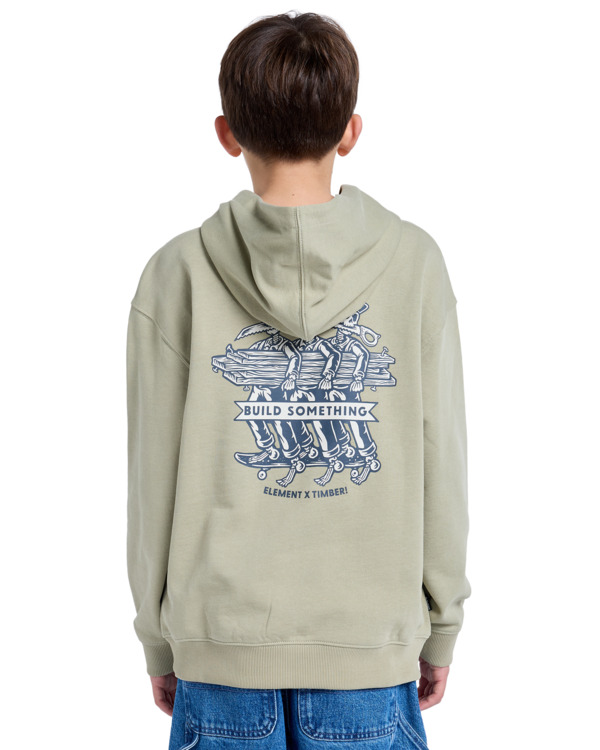 8 Timber Skeleton Gang - Pullover Hoodie for Boys 8 - 16 Green ELBSF00191 Element