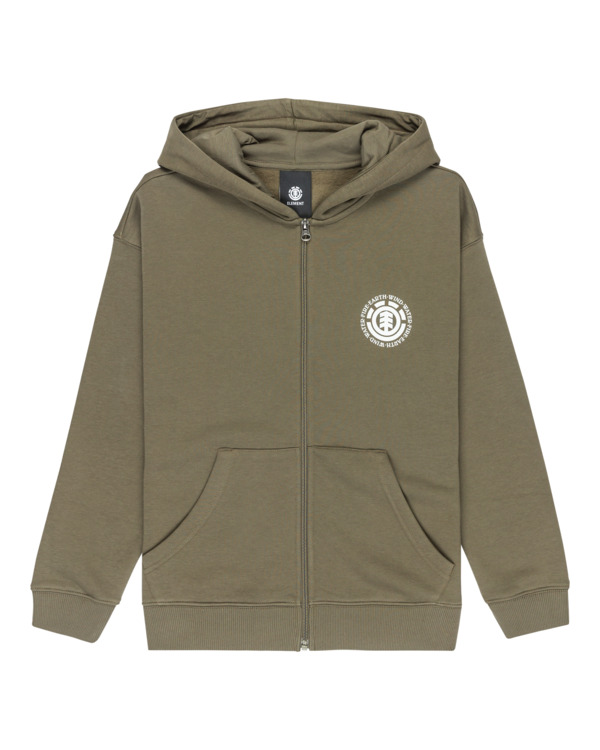 0 Seal Bp Y - Sweatshirt com capuz e fecho para Rapazes 8-16 Verde ELBSF00199 Element