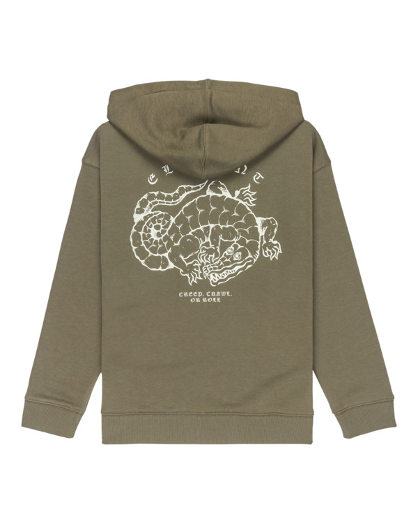 1 Aligator Y - Felpa con cappuccio e zip da Ragazzo 8-16 Green ELBSF00203 Element