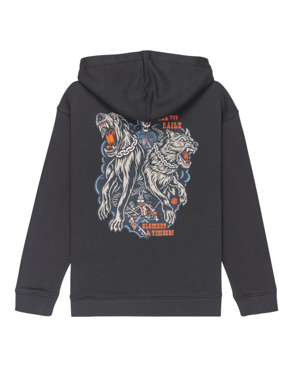 1 Timber Guard Dogs Y - Pull zippé à capuche pour Garçon 8-16 ans Noir ELBSF00208 Element