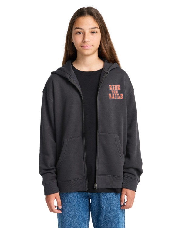 3 Timber Guard Dogs Y - Sweatshirt com capuz e fecho para rapazes 8-16 Preto ELBSF00208 Element