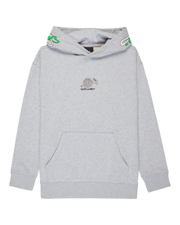 0 Horn - Sweat &agrave; capuche pour Gar&ccedil;on 8-16 ans Gris ELBSF00224 Element