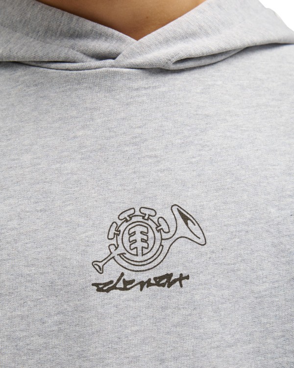 4 Horn - Sweat &agrave; capuche pour Gar&ccedil;on 8-16 ans Gris ELBSF00224 Element