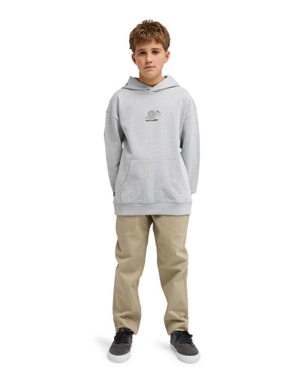 6 Horn - Sweat &agrave; capuche pour Gar&ccedil;on 8-16 ans Gris ELBSF00224 Element