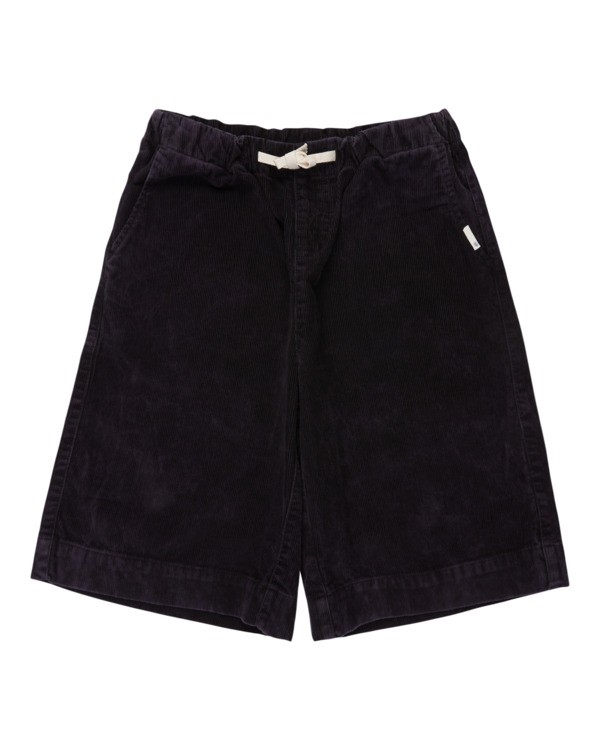 0 Big - Bermuda di Velluto da Ragazzo 8-16 Black ELBWS00124 Element