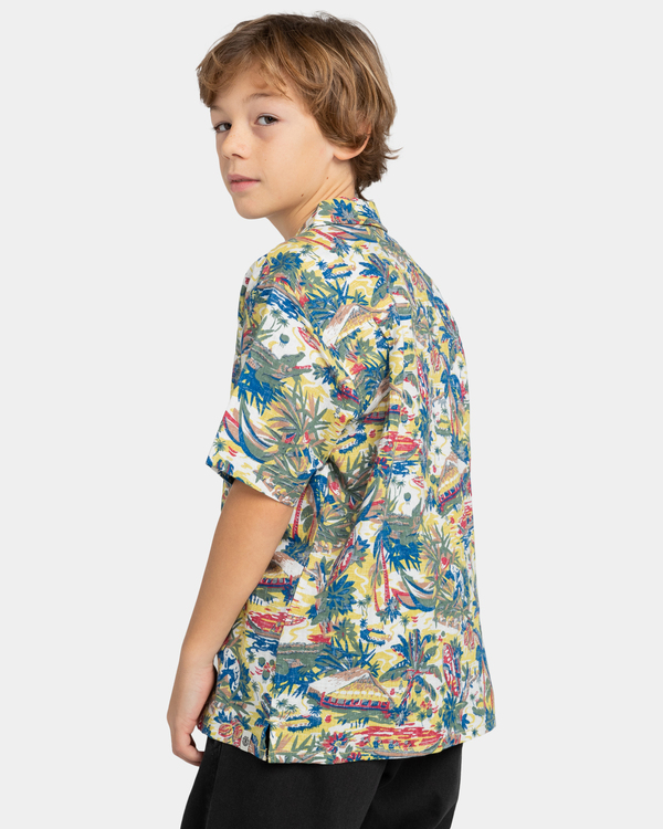 3 Thalweg - Short Sleeve Shirt for Boys 8-16 Beige ELBWT00102 Element