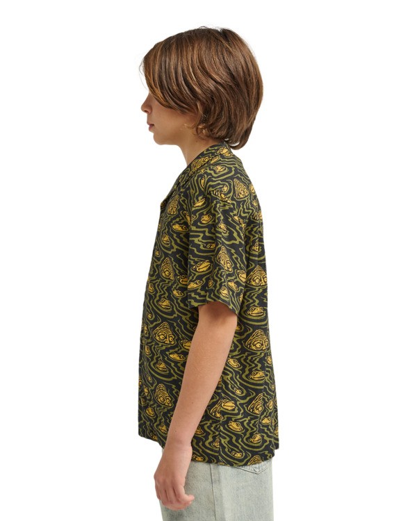 1 Timber Printed - Overhemd met Korte Mouwen voor Jongens 8-16 Green ELBWT00117 Element