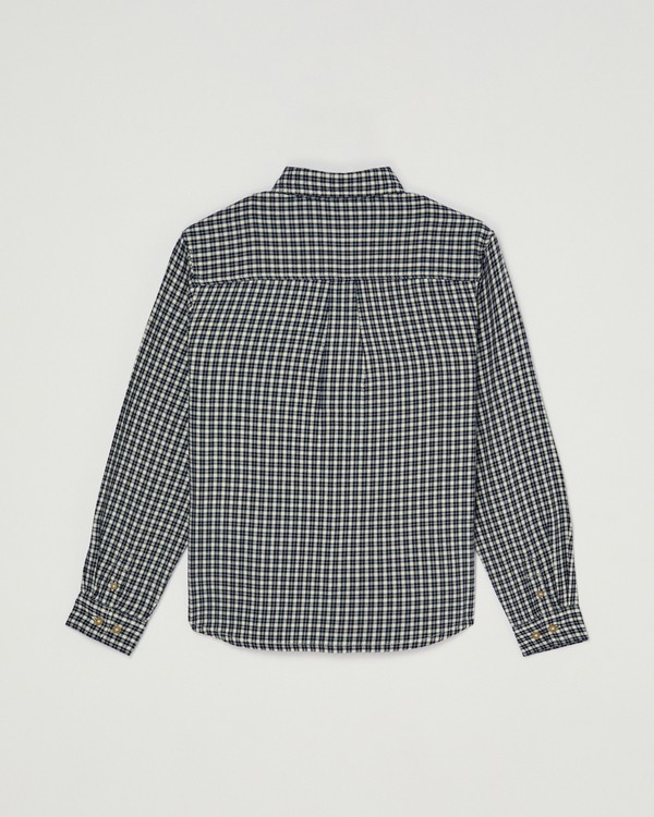 1 Button Down Regular Flannel Blau ELBWT00118 Element