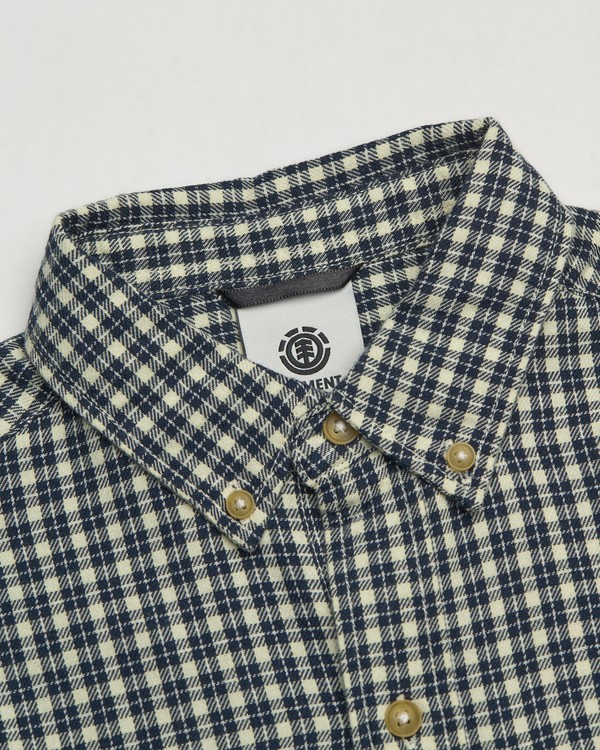2 Button Down Regular Flannel Blau ELBWT00118 Element
