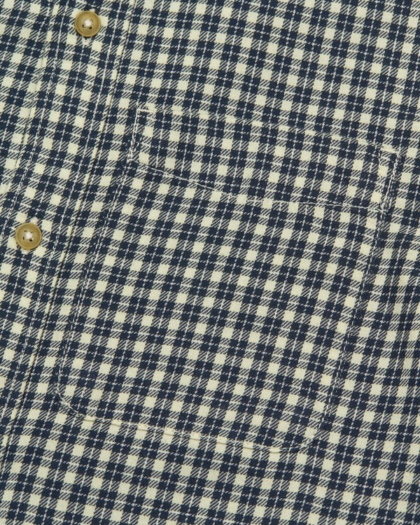 3 Button Down Regular Flannel Blau ELBWT00118 Element